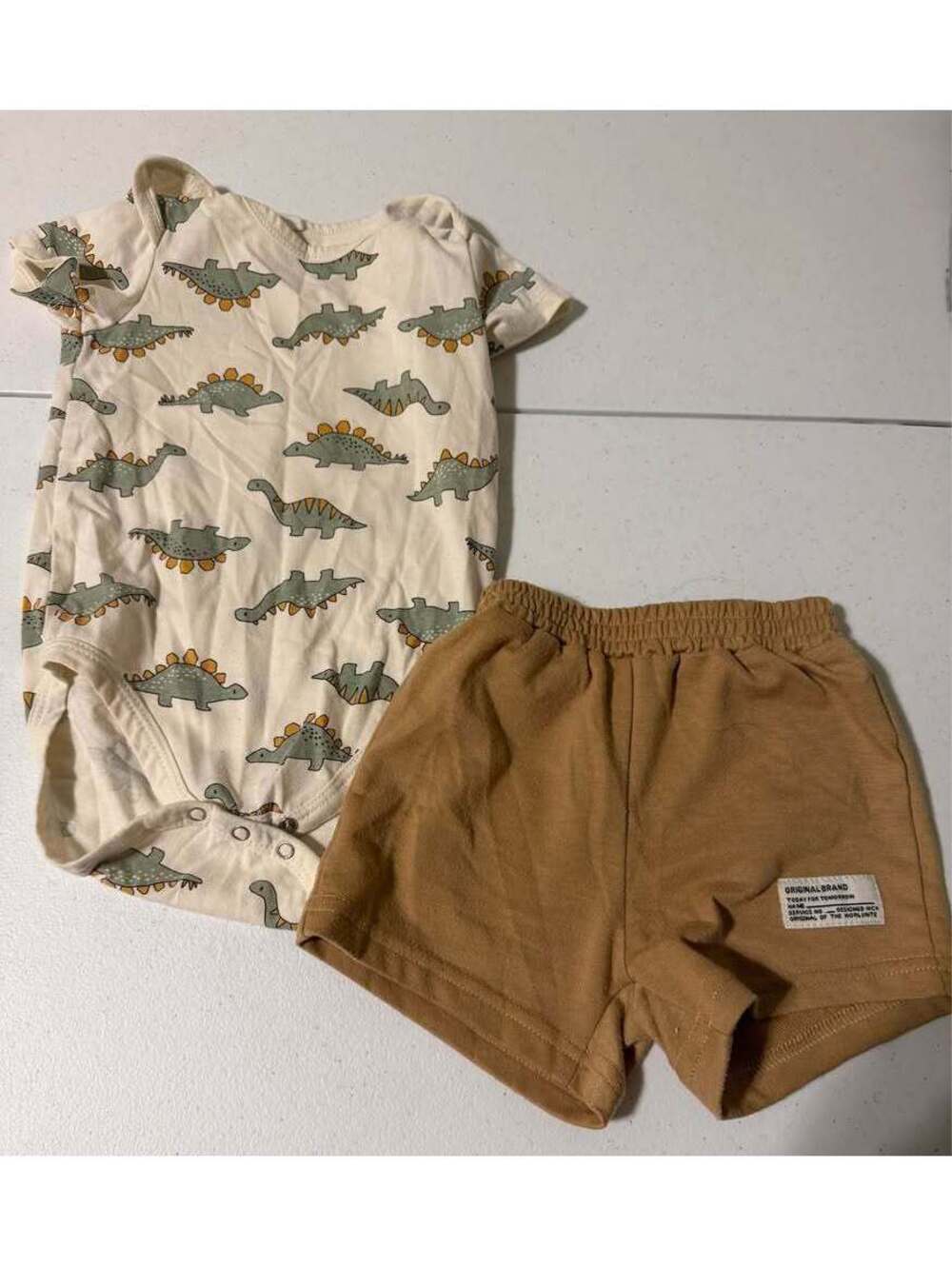 Dinosaur Onesie and Shorts Set 18M